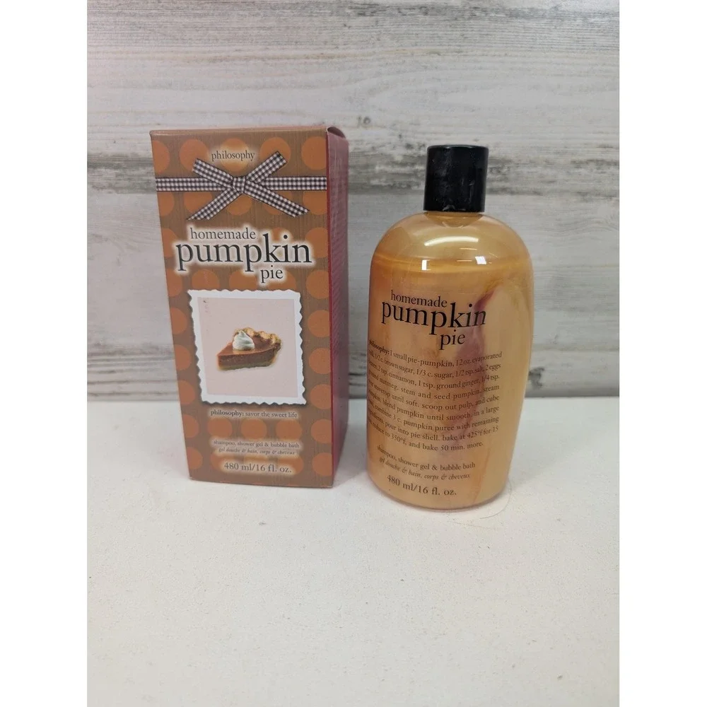 Philosophy Homemade Pumpkin Pie Shower Gel 16 Fl Oz Orange Scented Body